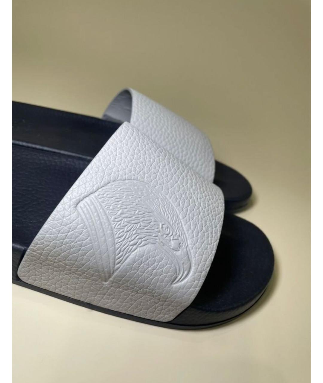 STEFANO RICCI Серые кожаные шлепанцы, фото 2