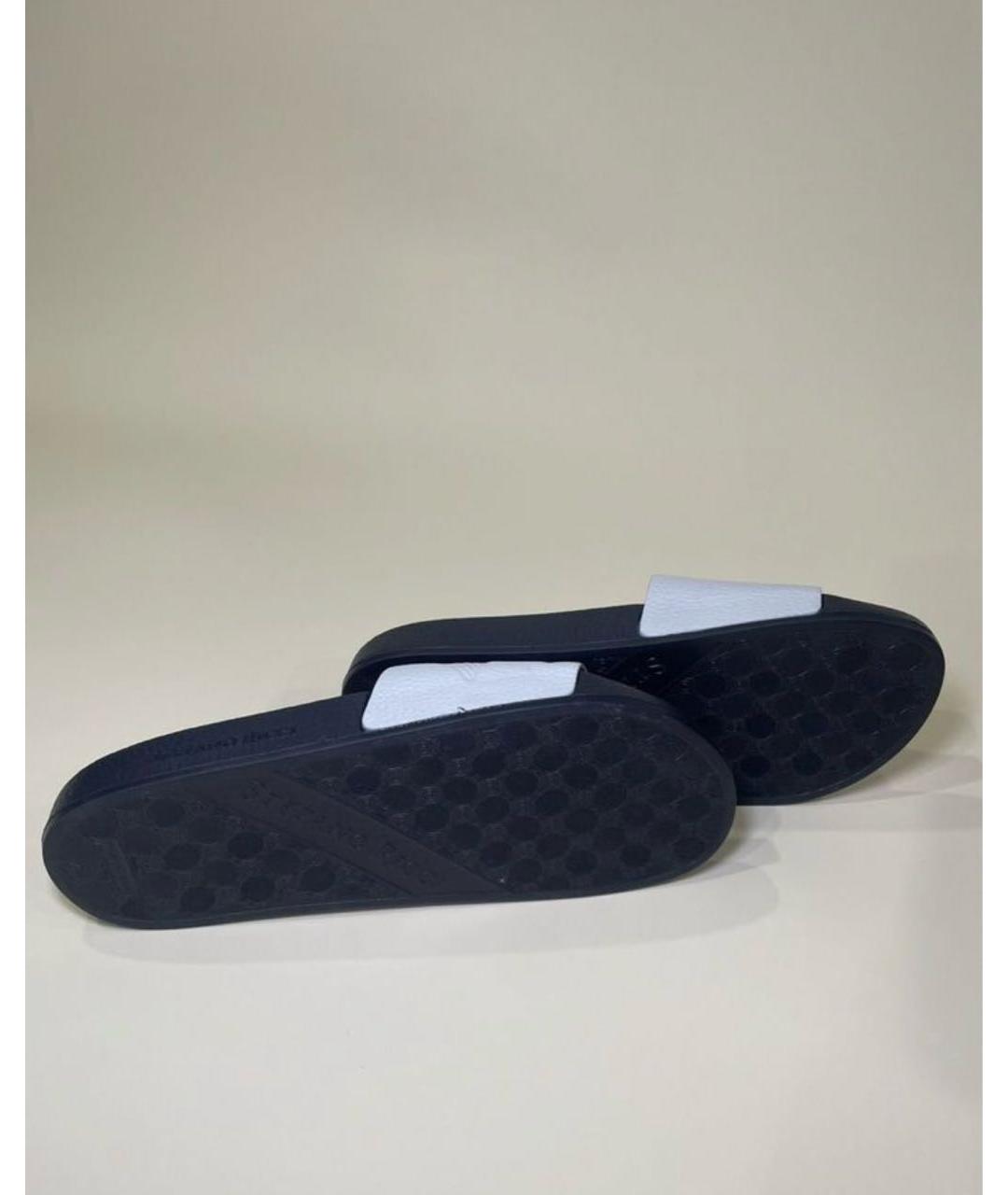 STEFANO RICCI Серые кожаные шлепанцы, фото 5