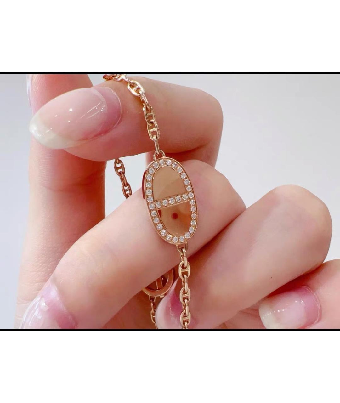 HERMES Золотой браслет из розового золота, фото 7