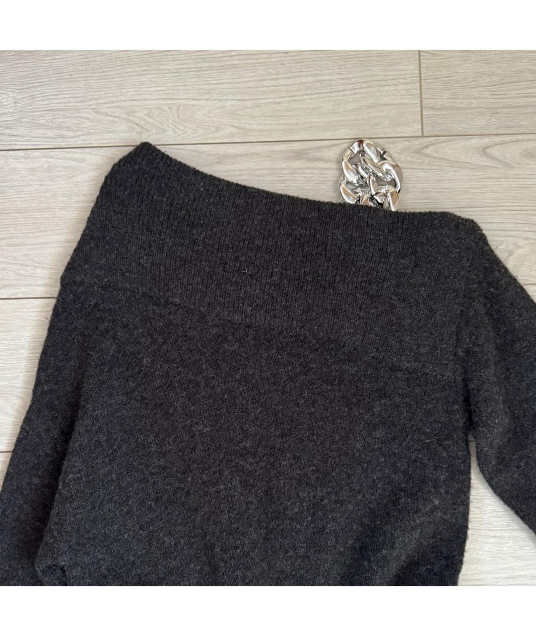 MICHAEL MICHAEL KORS Антрацитовое шерстяное платье, фото 3