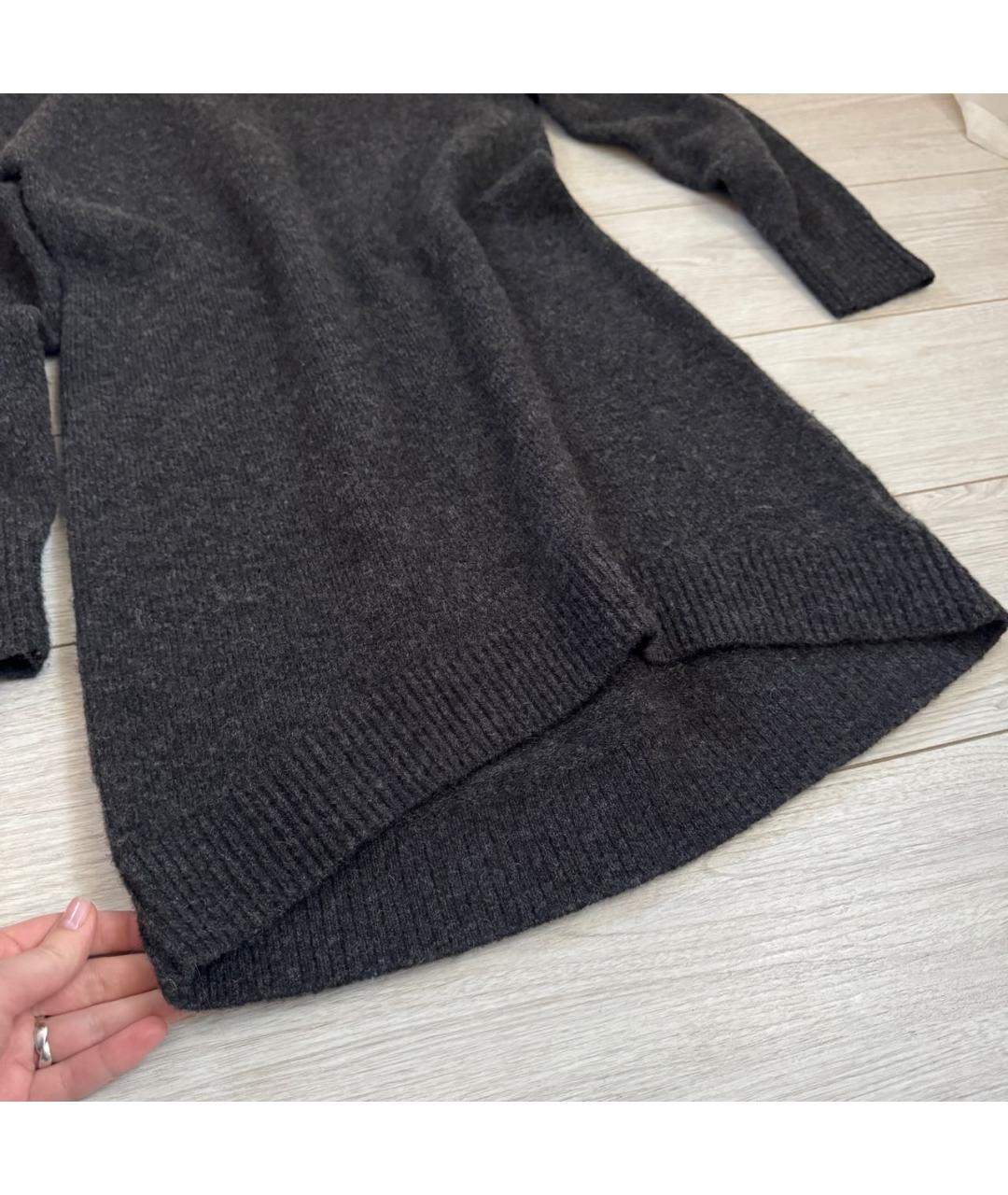 MICHAEL MICHAEL KORS Антрацитовое шерстяное платье, фото 4