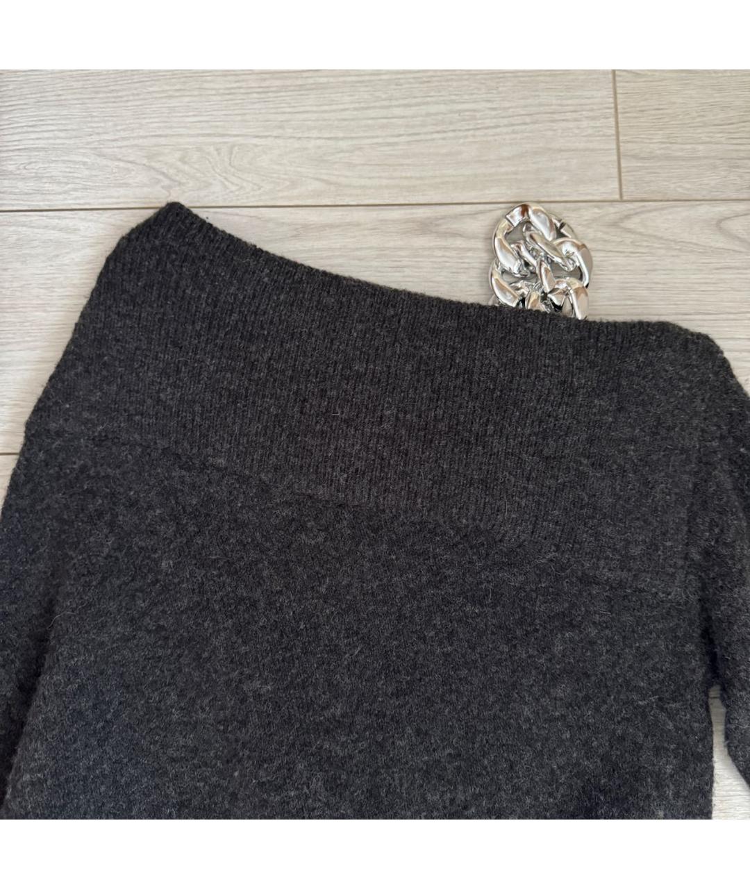 MICHAEL MICHAEL KORS Антрацитовое шерстяное платье, фото 5