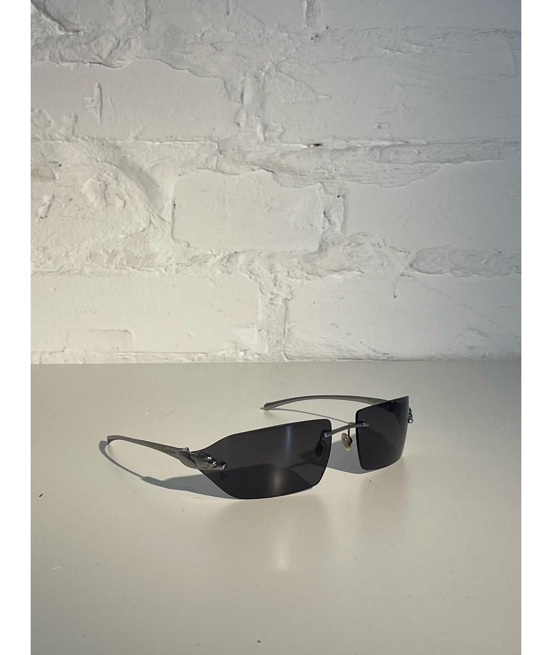 CARTIER Серебряные металлические солнцезащитные очки, фото 3