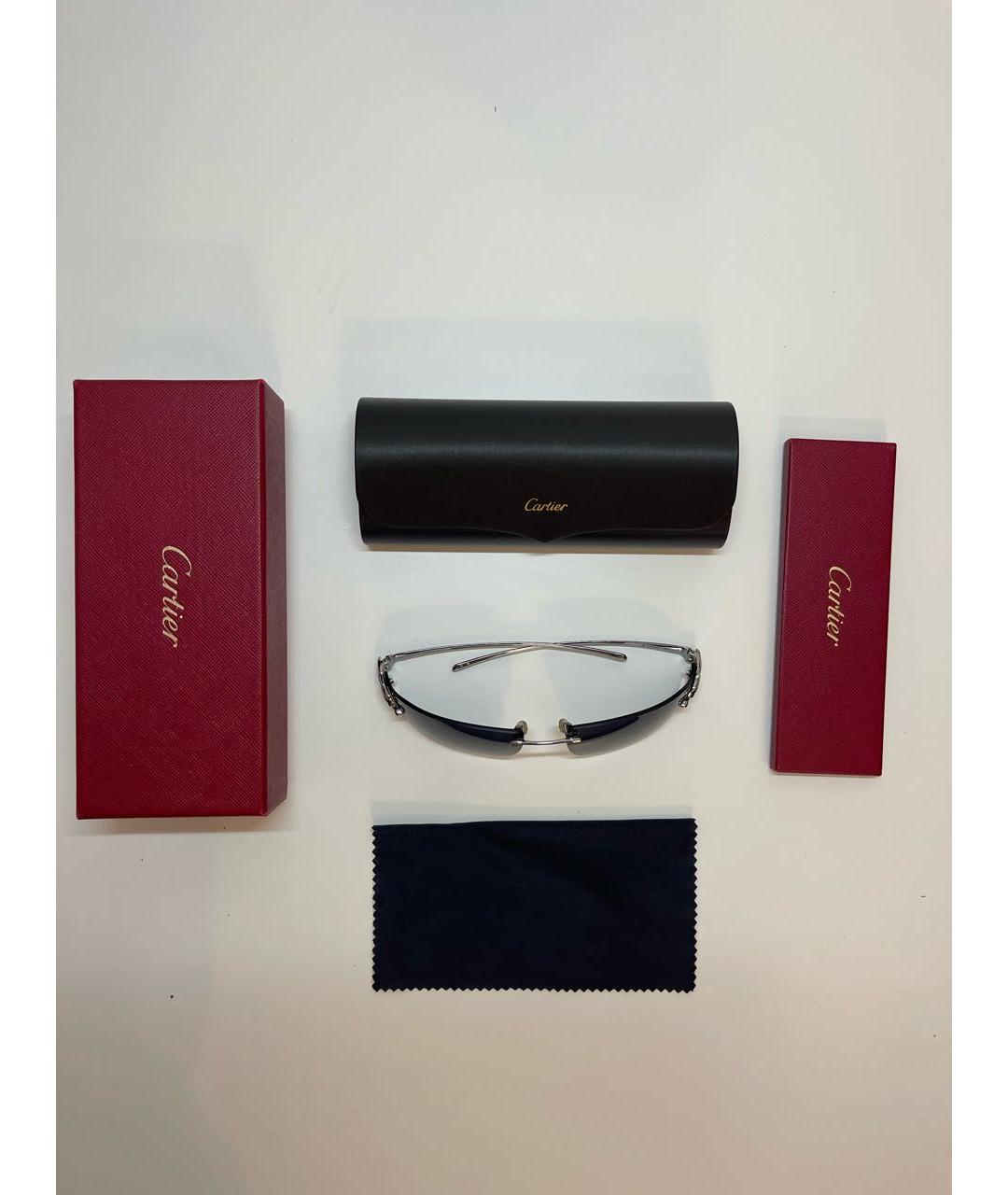 CARTIER Серебряные металлические солнцезащитные очки, фото 2