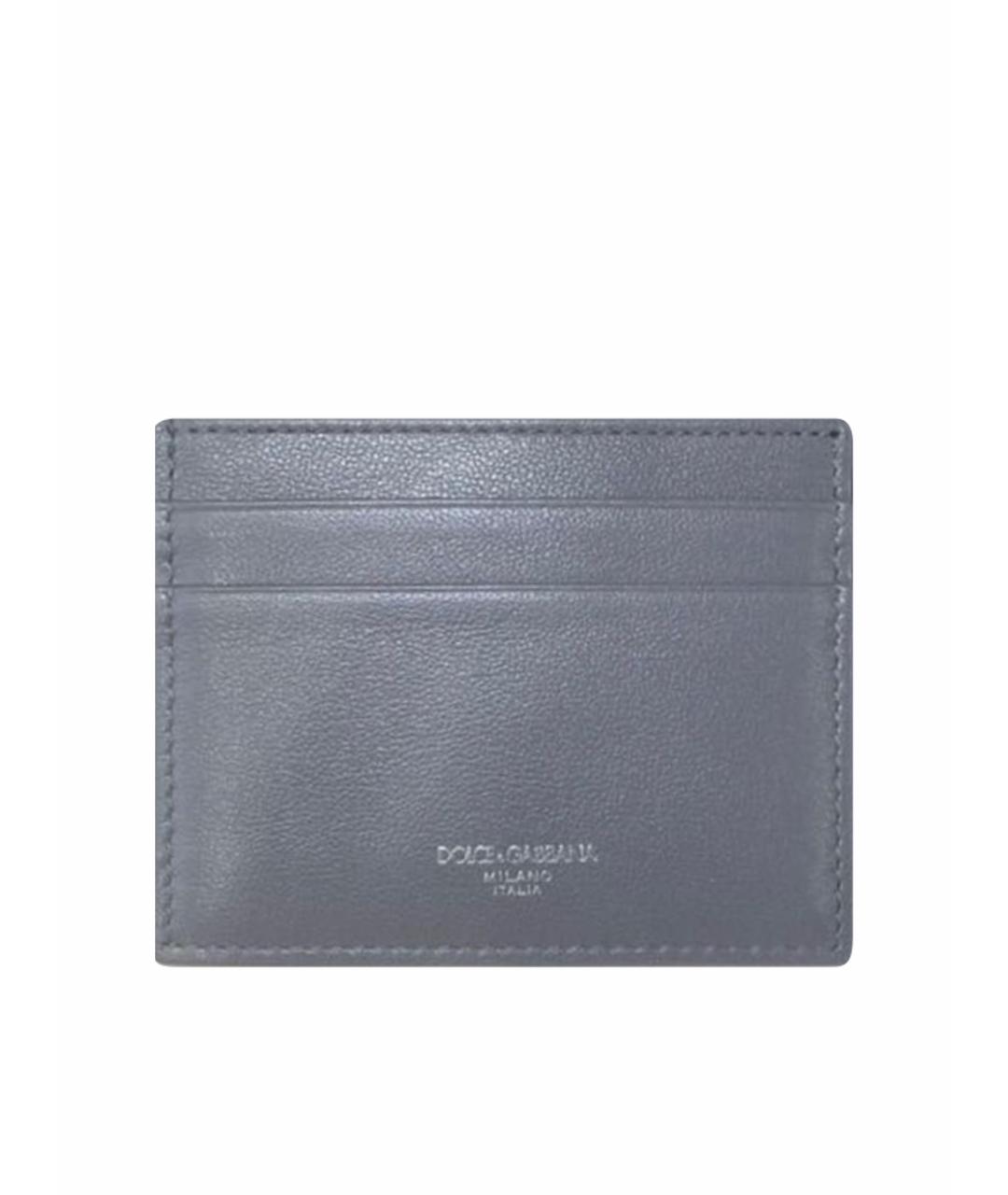 DOLCE&GABBANA Серый кожаный кардхолдер, фото 1