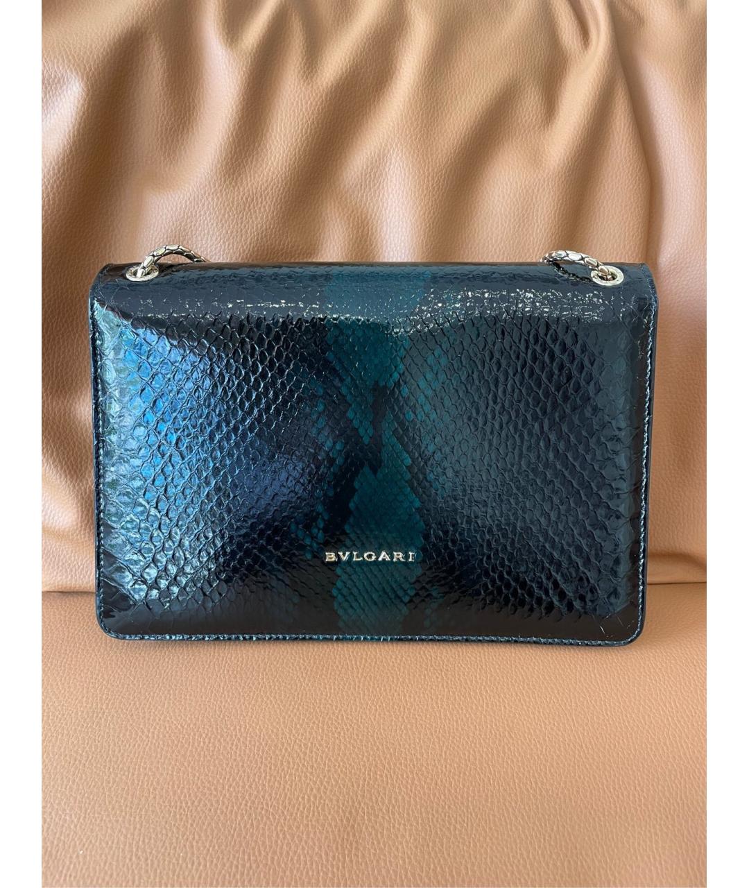 BVLGARI Черная кожаная сумка через плечо, фото 3