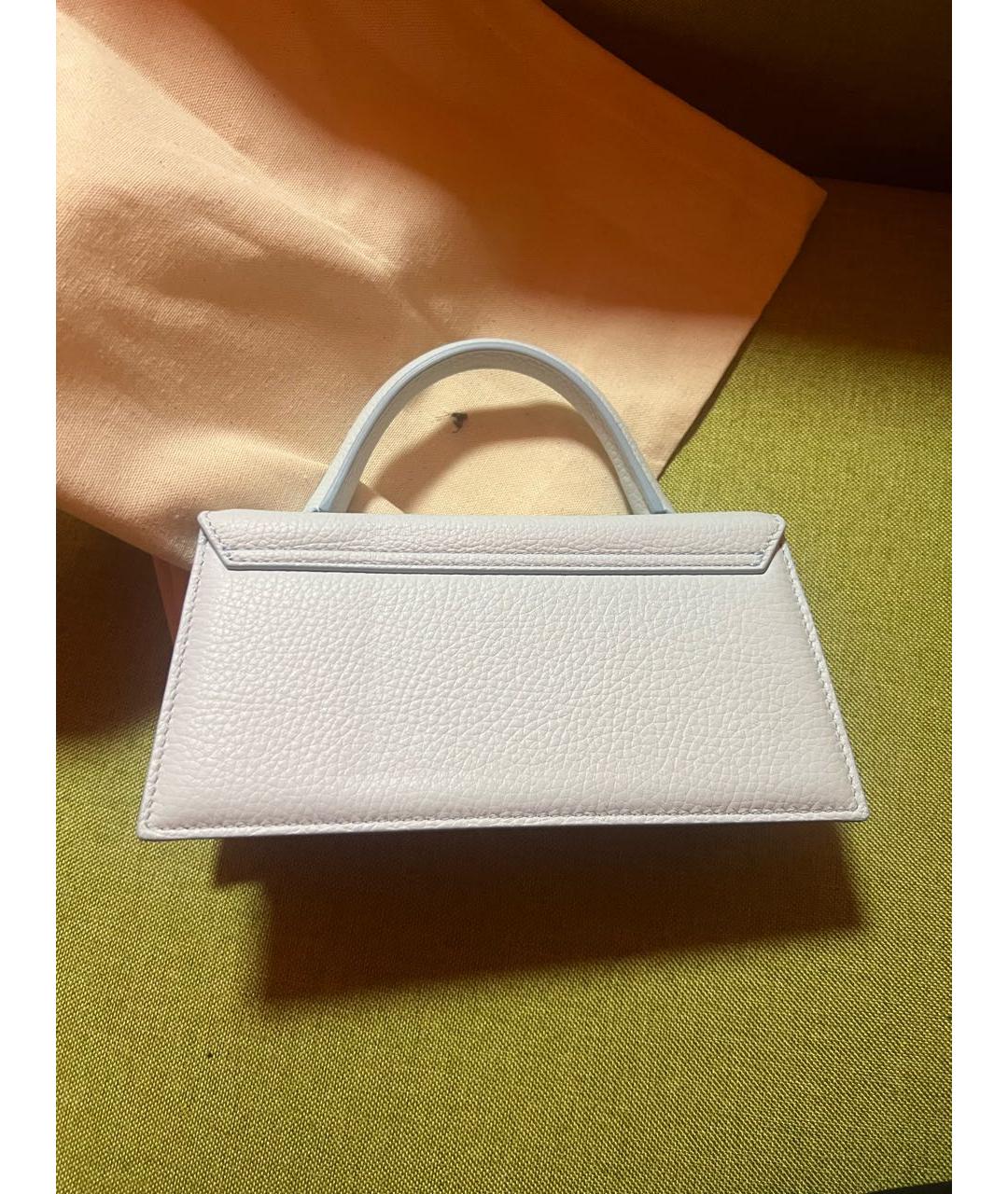 JACQUEMUS Голубая кожаная сумка через плечо, фото 3