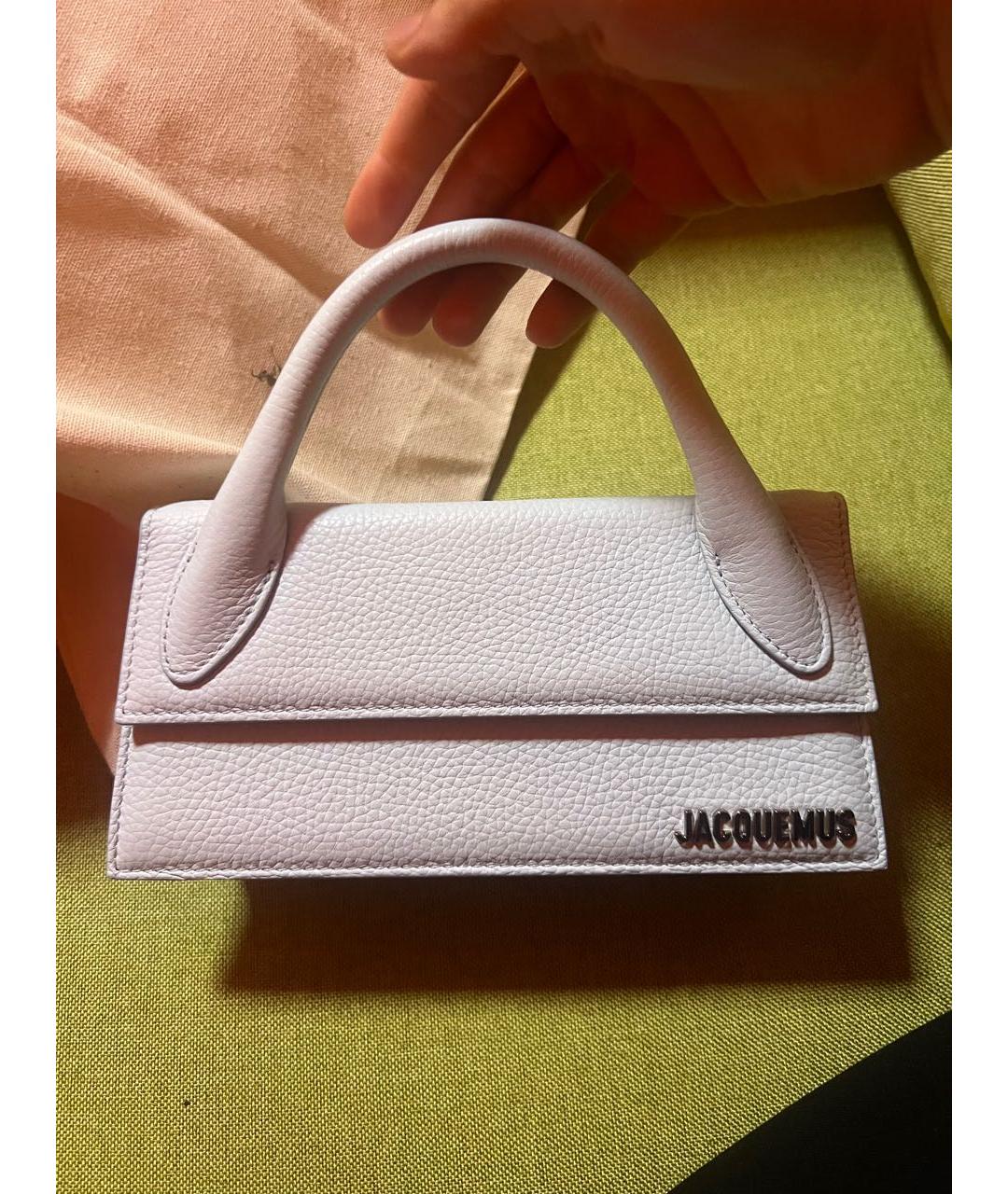 JACQUEMUS Голубая кожаная сумка через плечо, фото 6