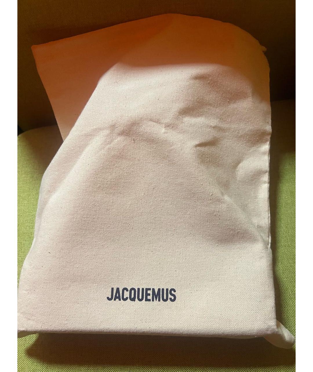 JACQUEMUS Голубая кожаная сумка через плечо, фото 5