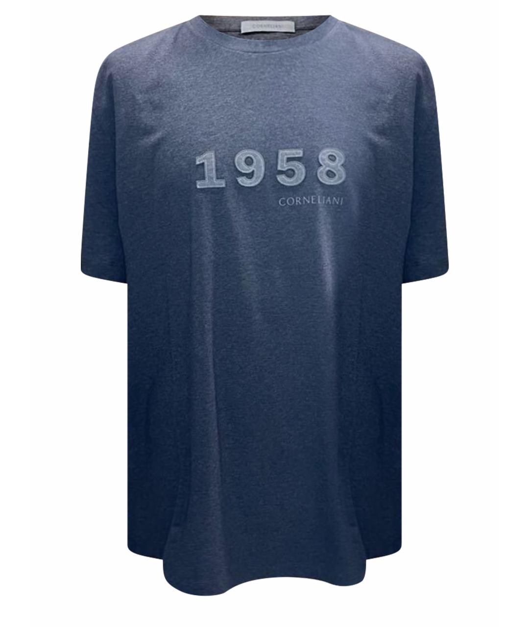 CORNELIANI Серая хлопковая футболка, фото 1