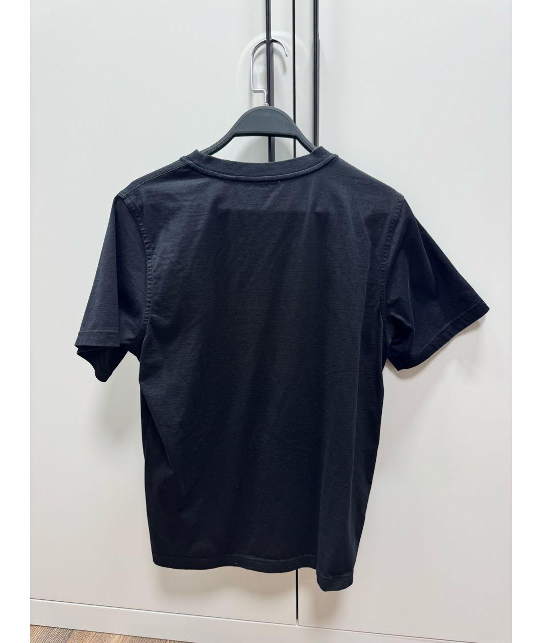 BURBERRY Черная хлопковая футболка, фото 2