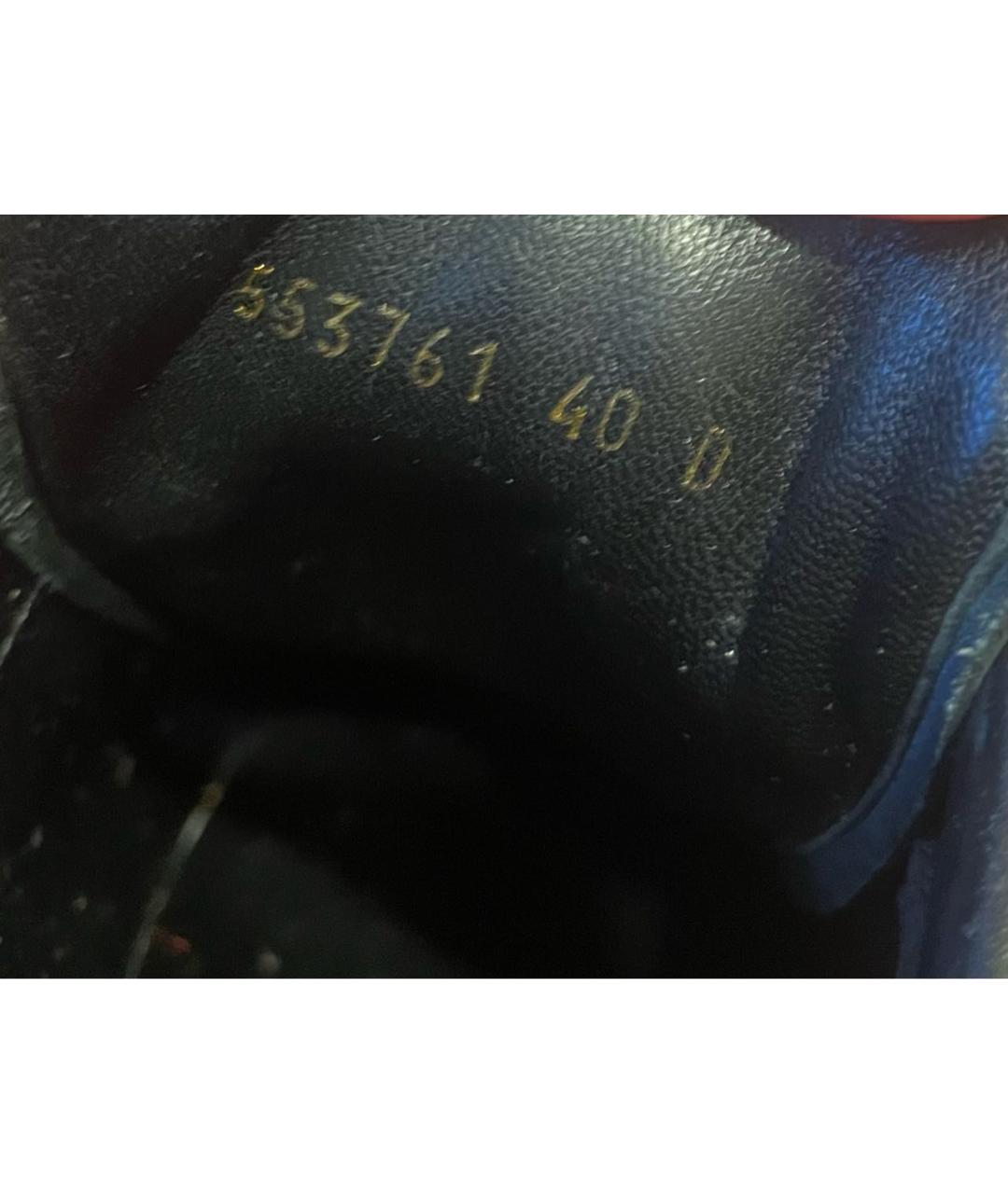 ALEXANDER MCQUEEN Черные кожаные низкие кроссовки / кеды, фото 5