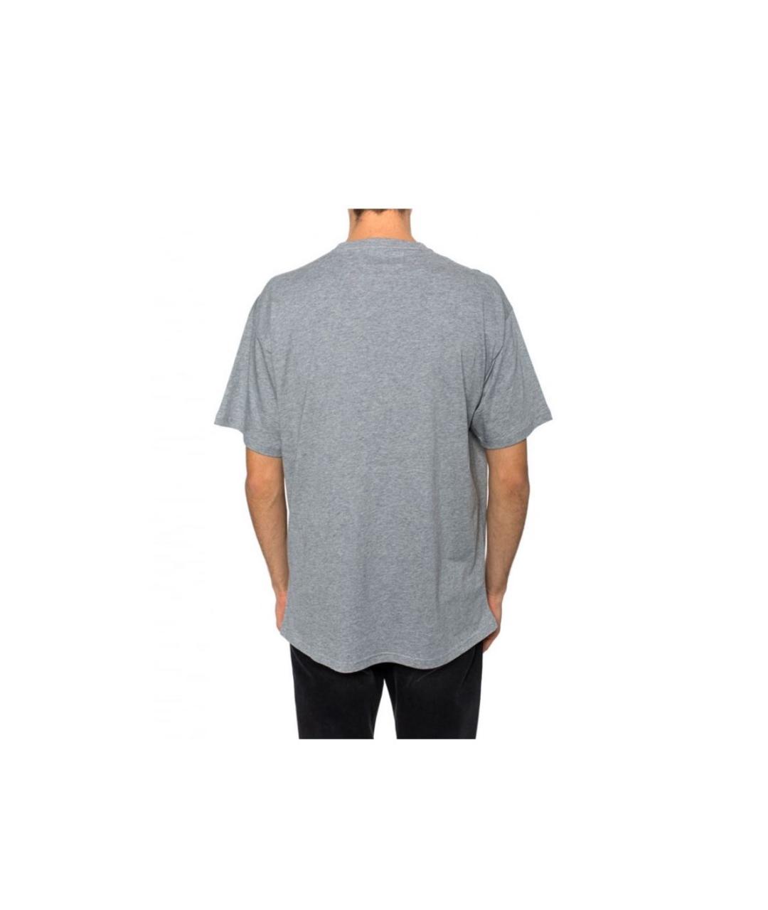 BALENCIAGA Серая хлопковая футболка, фото 3