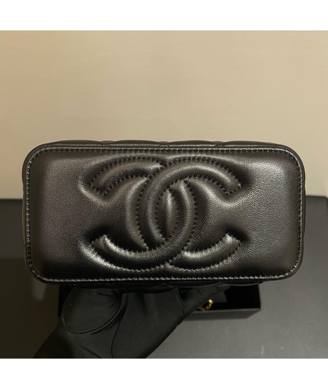 CHANEL Черная кожаная сумка через плечо, фото 4