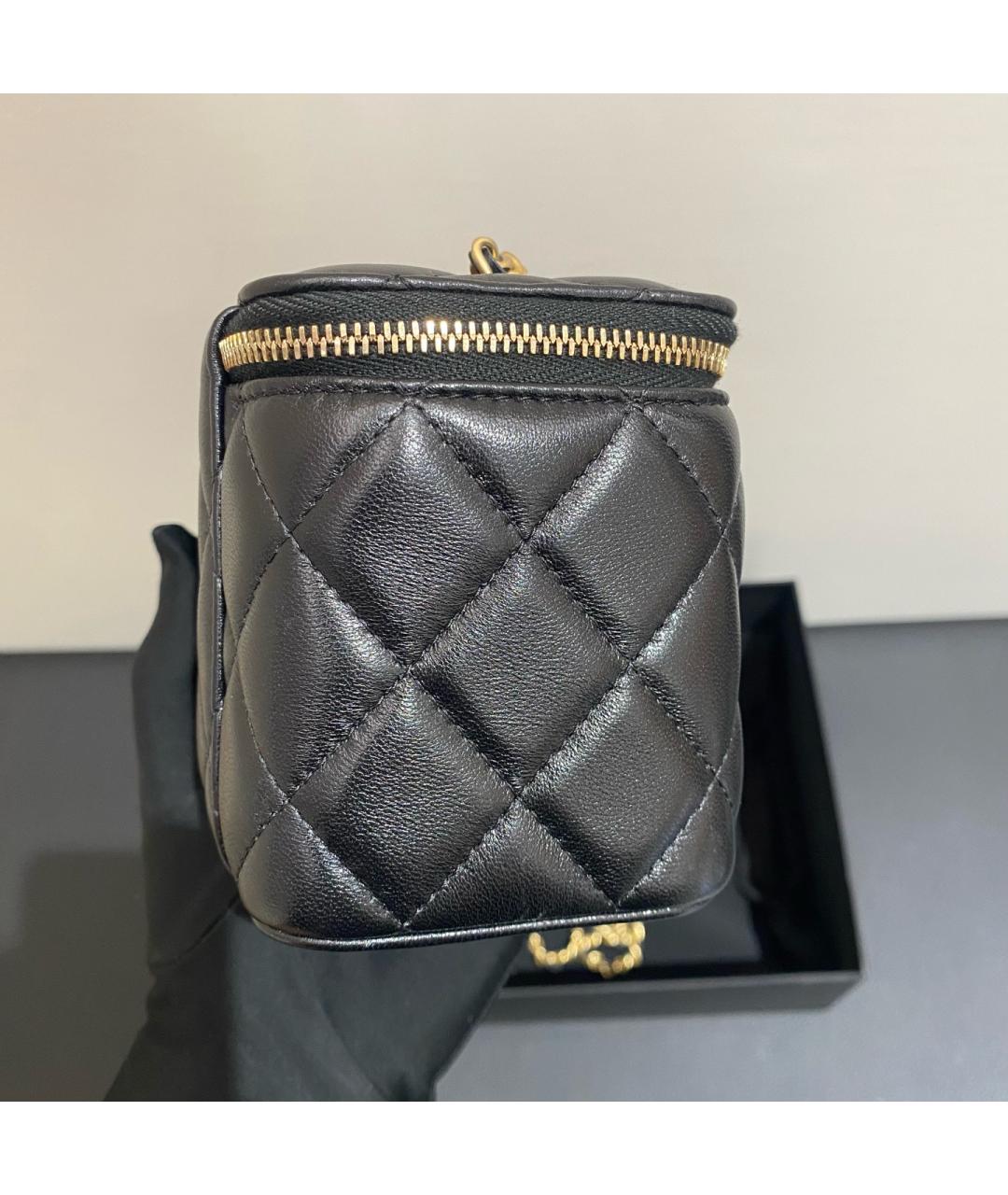 CHANEL Черная кожаная сумка через плечо, фото 3