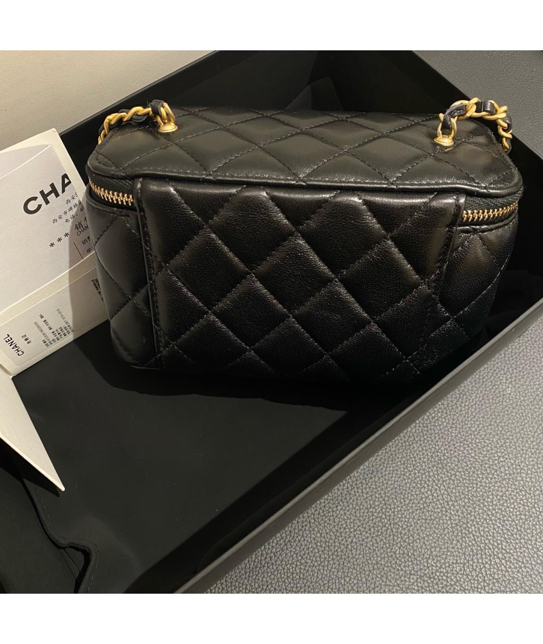 CHANEL Черная кожаная сумка через плечо, фото 2