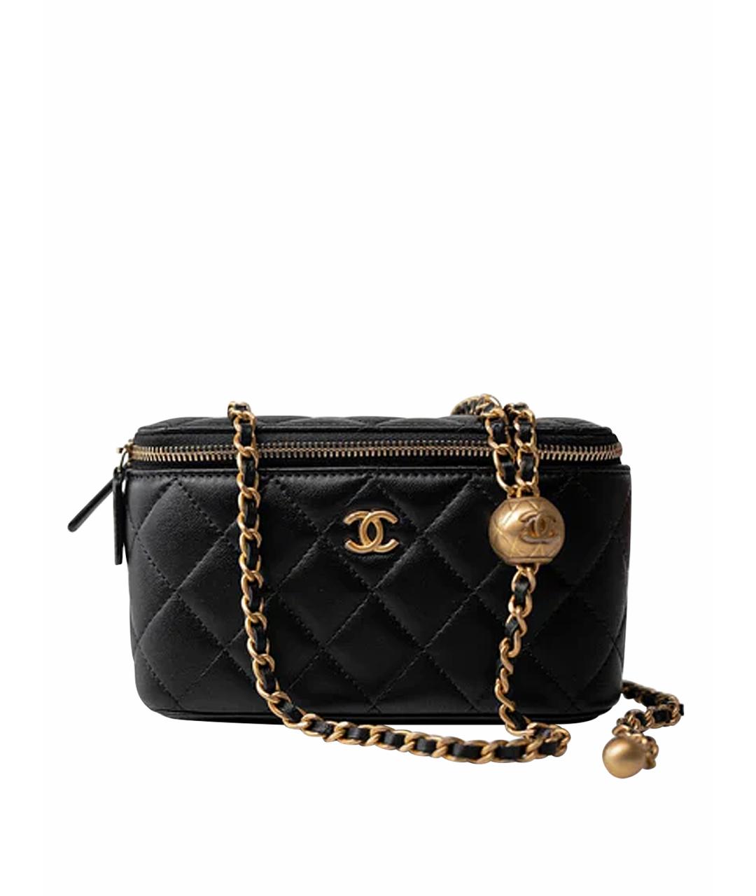 CHANEL Черная кожаная сумка через плечо, фото 1