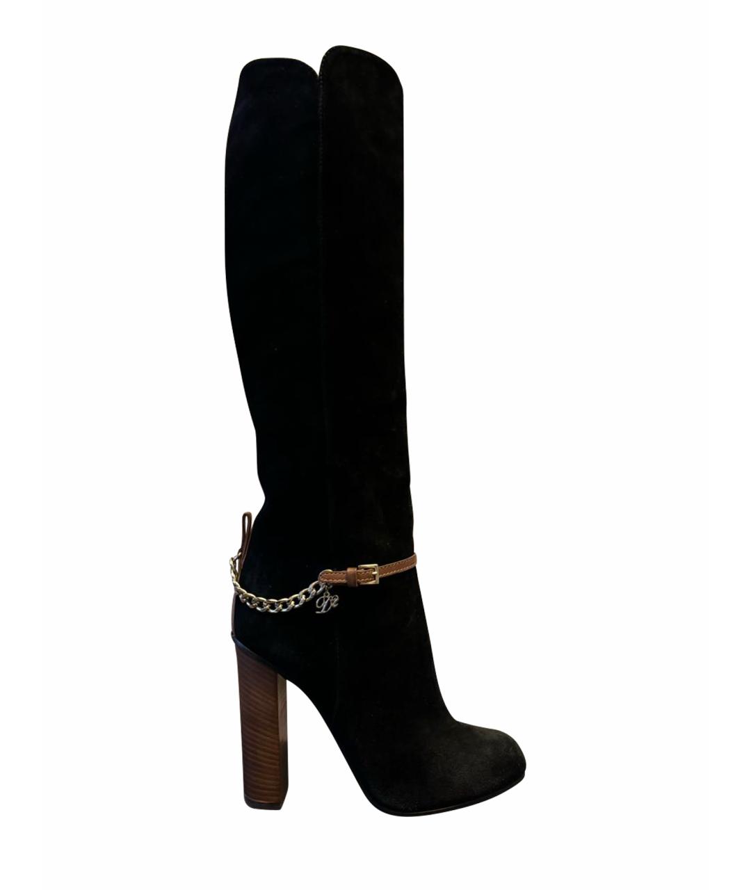 DSQUARED2 Черные замшевые сапоги, фото 1