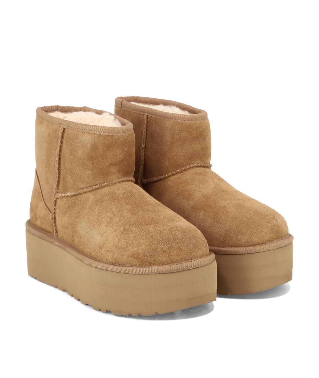UGG AUSTRALIA Коричневые кожаные ботинки, фото 2