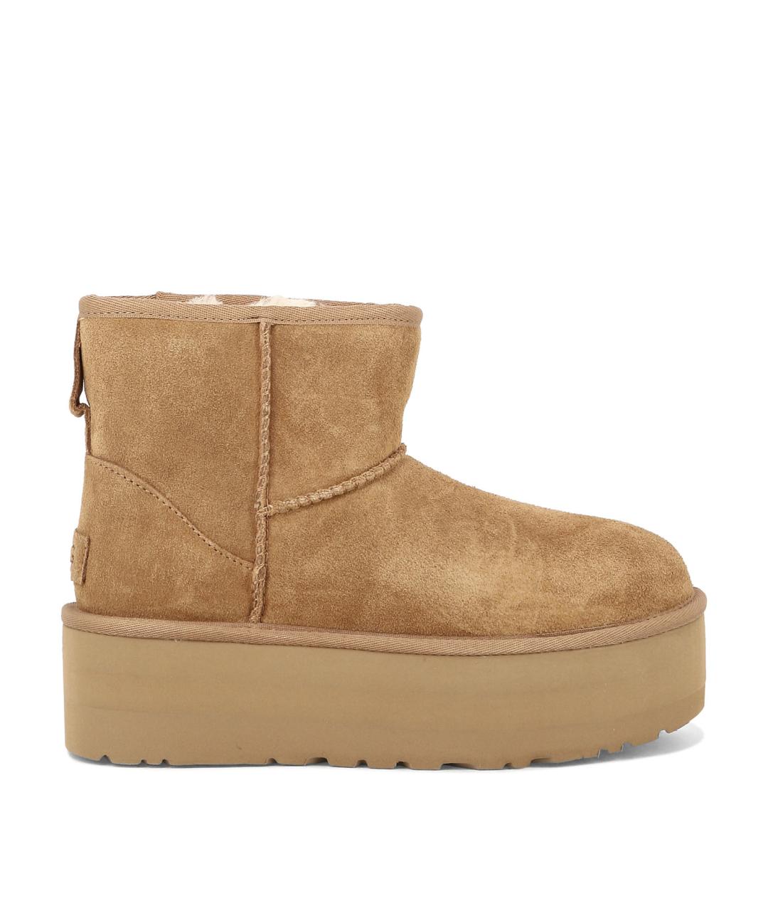 UGG AUSTRALIA Коричневые кожаные ботинки, фото 1