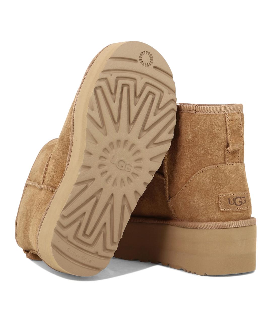 UGG AUSTRALIA Коричневые кожаные ботинки, фото 5