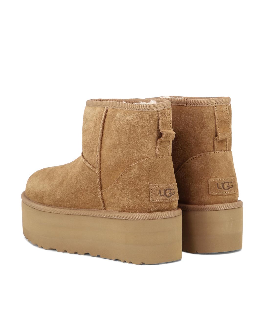 UGG AUSTRALIA Коричневые кожаные ботинки, фото 4