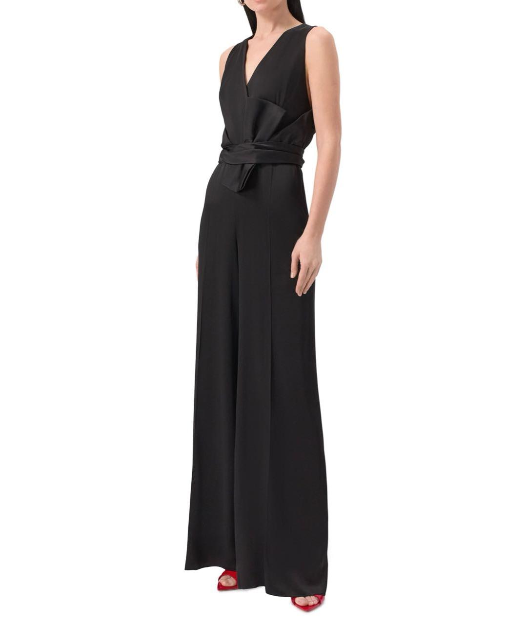 MAX MARA STUDIO Черный ацетатный комбинезон, фото 3