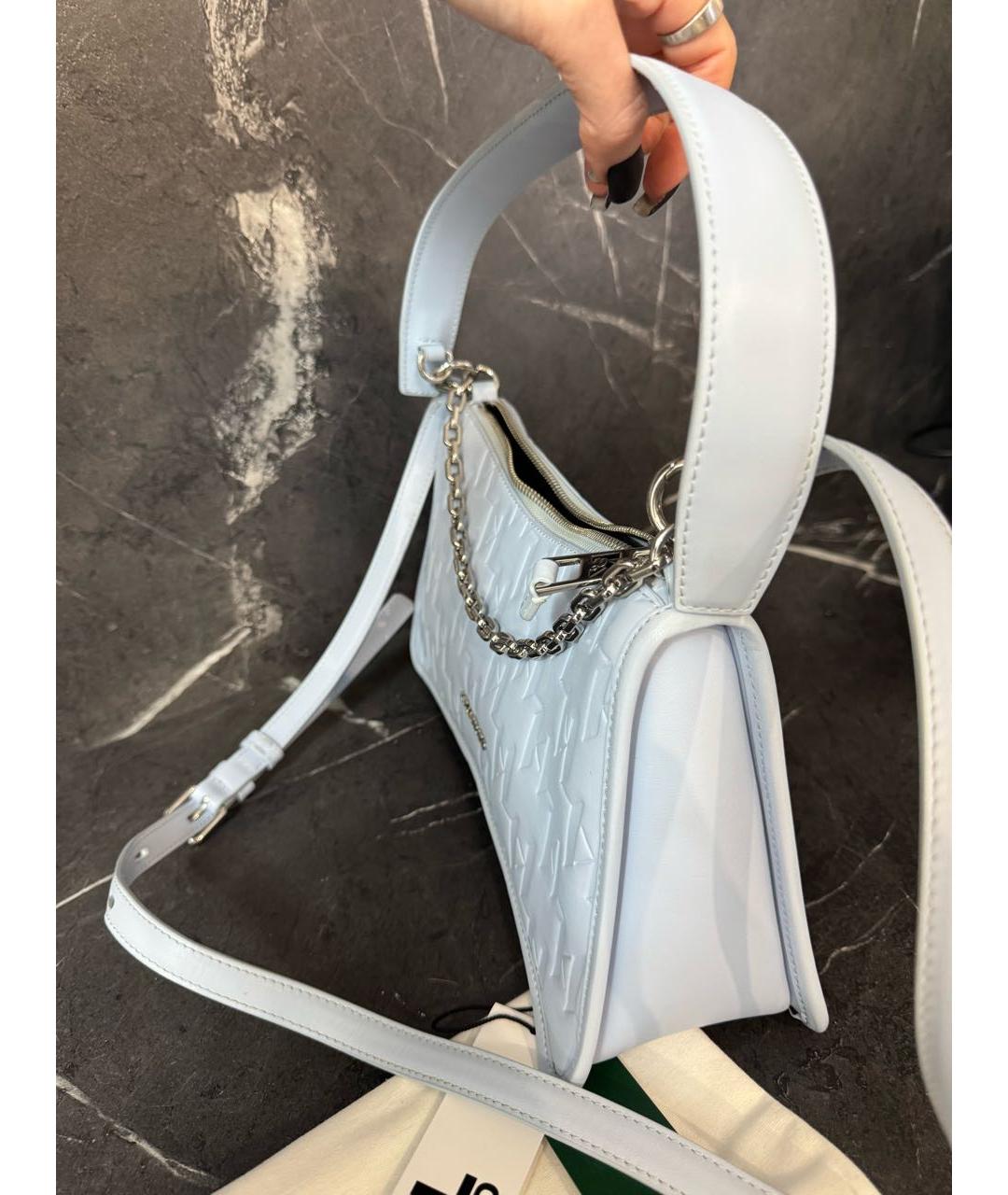 KARL LAGERFELD Голубая кожаная сумка через плечо, фото 2