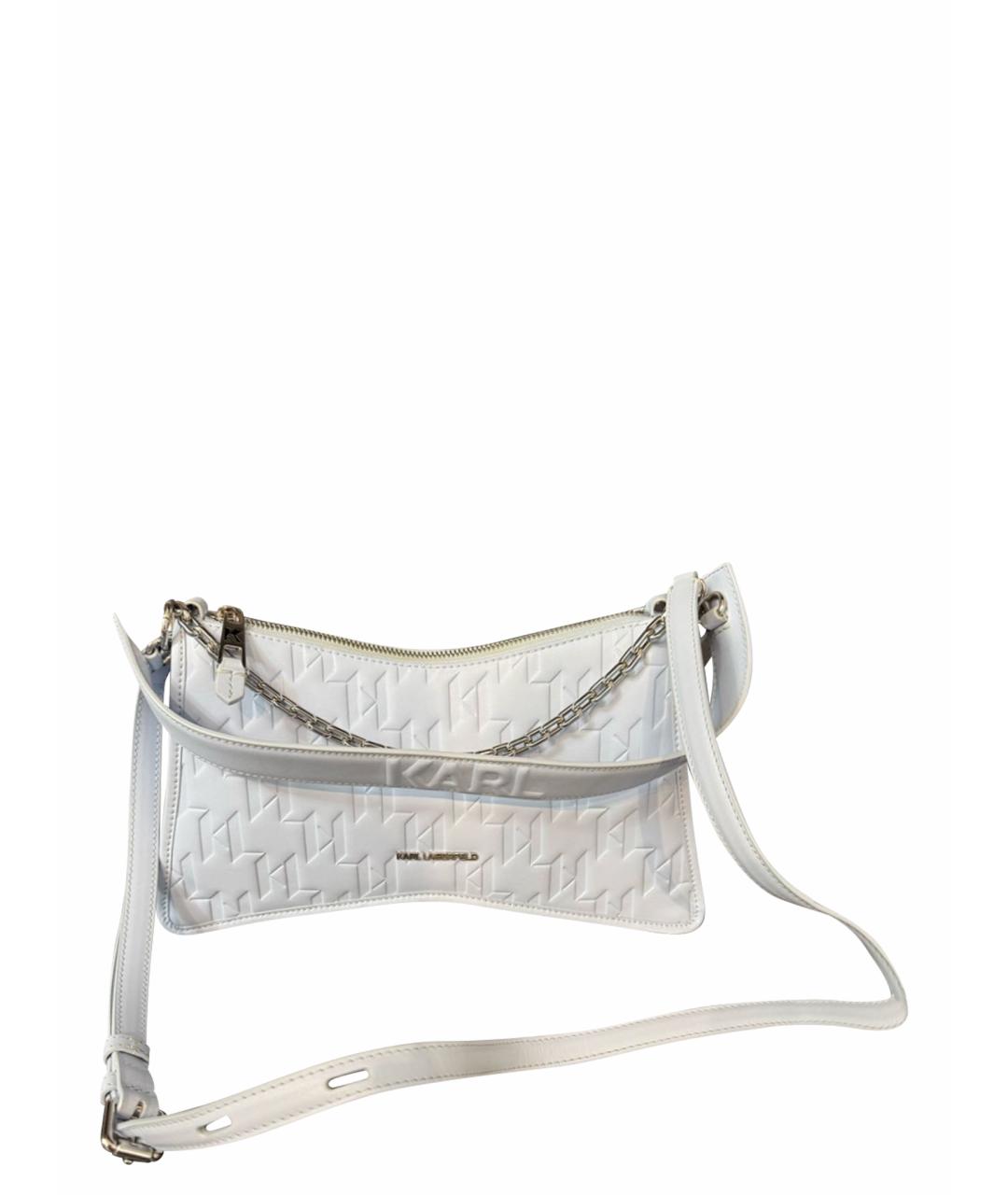 KARL LAGERFELD Голубая кожаная сумка через плечо, фото 1