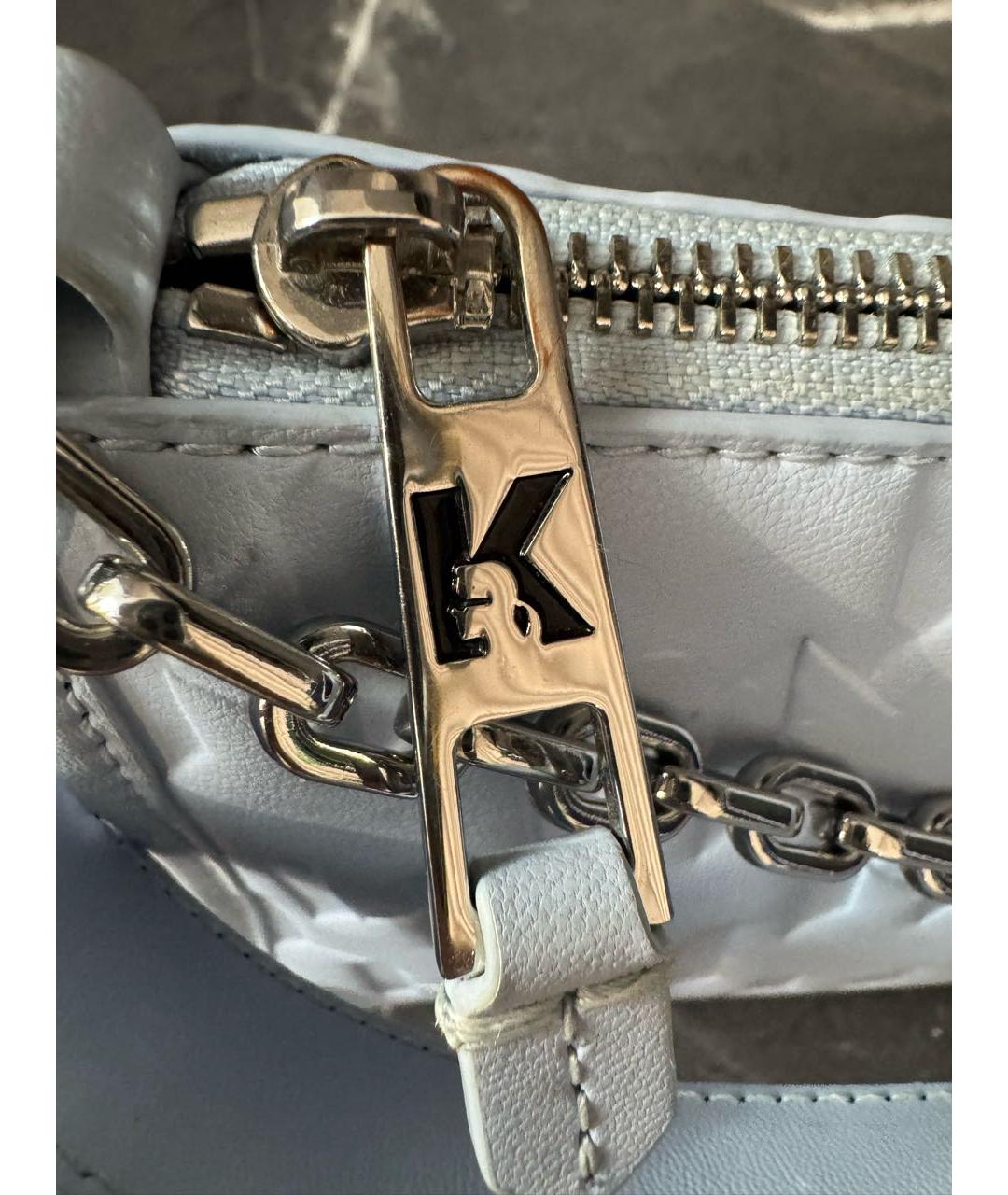 KARL LAGERFELD Голубая кожаная сумка через плечо, фото 5