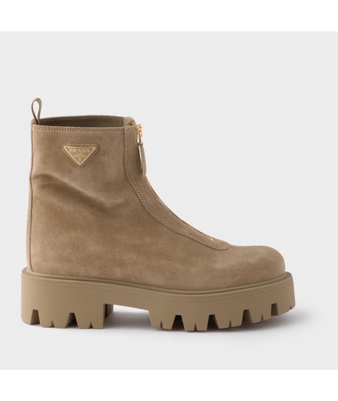 PRADA Бежевые ботинки, фото 3