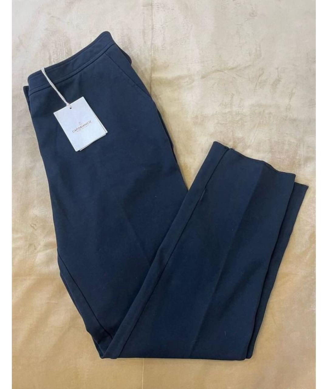 CAPOBIANCO Черные хлопковые прямые брюки, фото 2