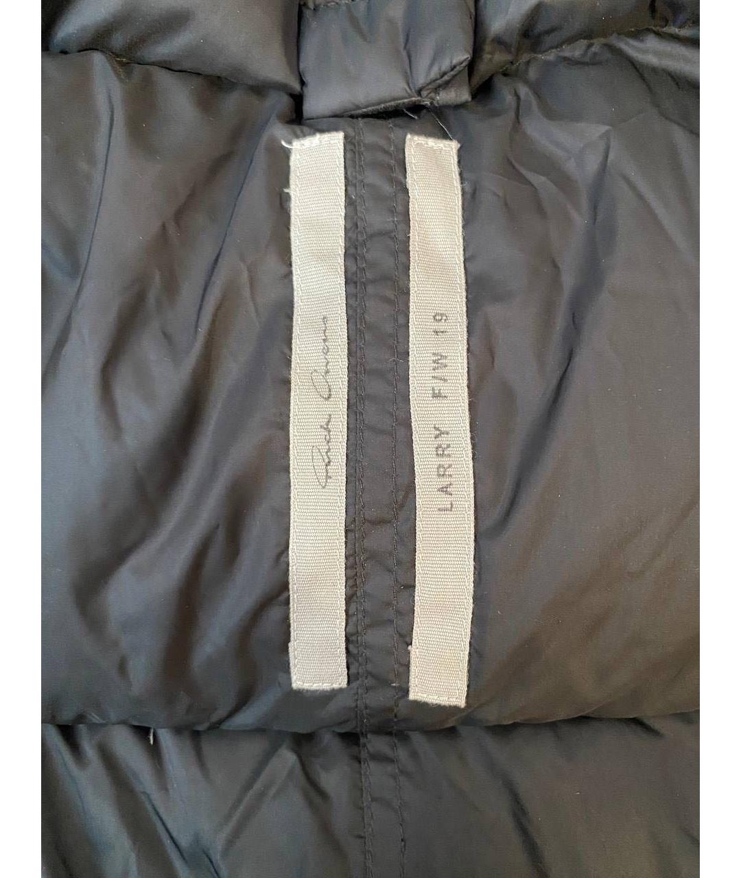 RICK OWENS Черный полиамидовый пуховик, фото 6