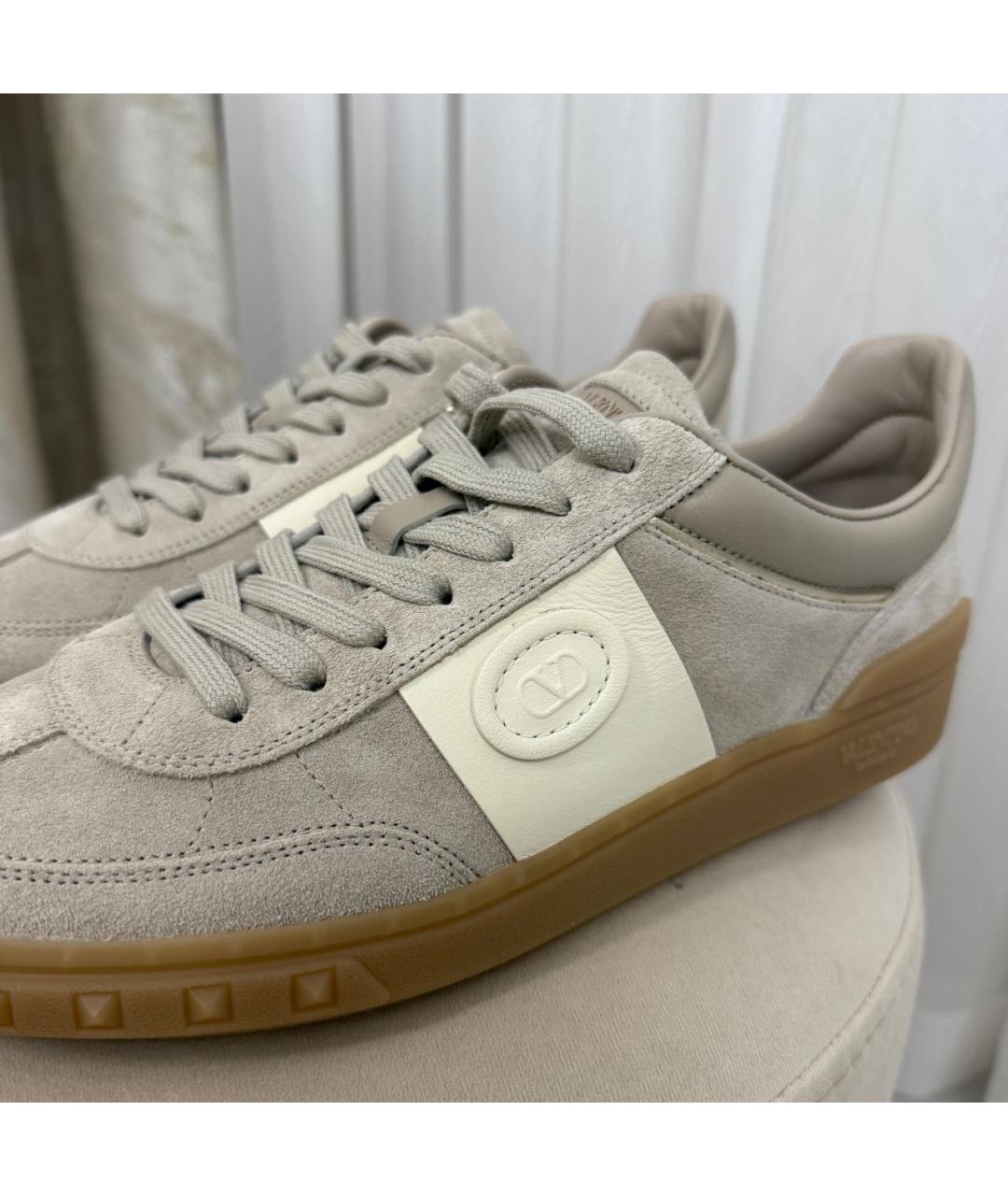 VALENTINO Бежевые замшевые кеды, фото 2