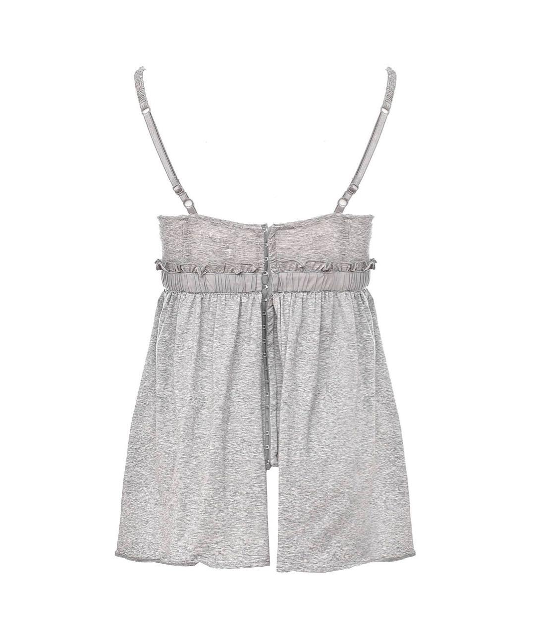 PINKO Серый хлопко-эластановый корсет, фото 2