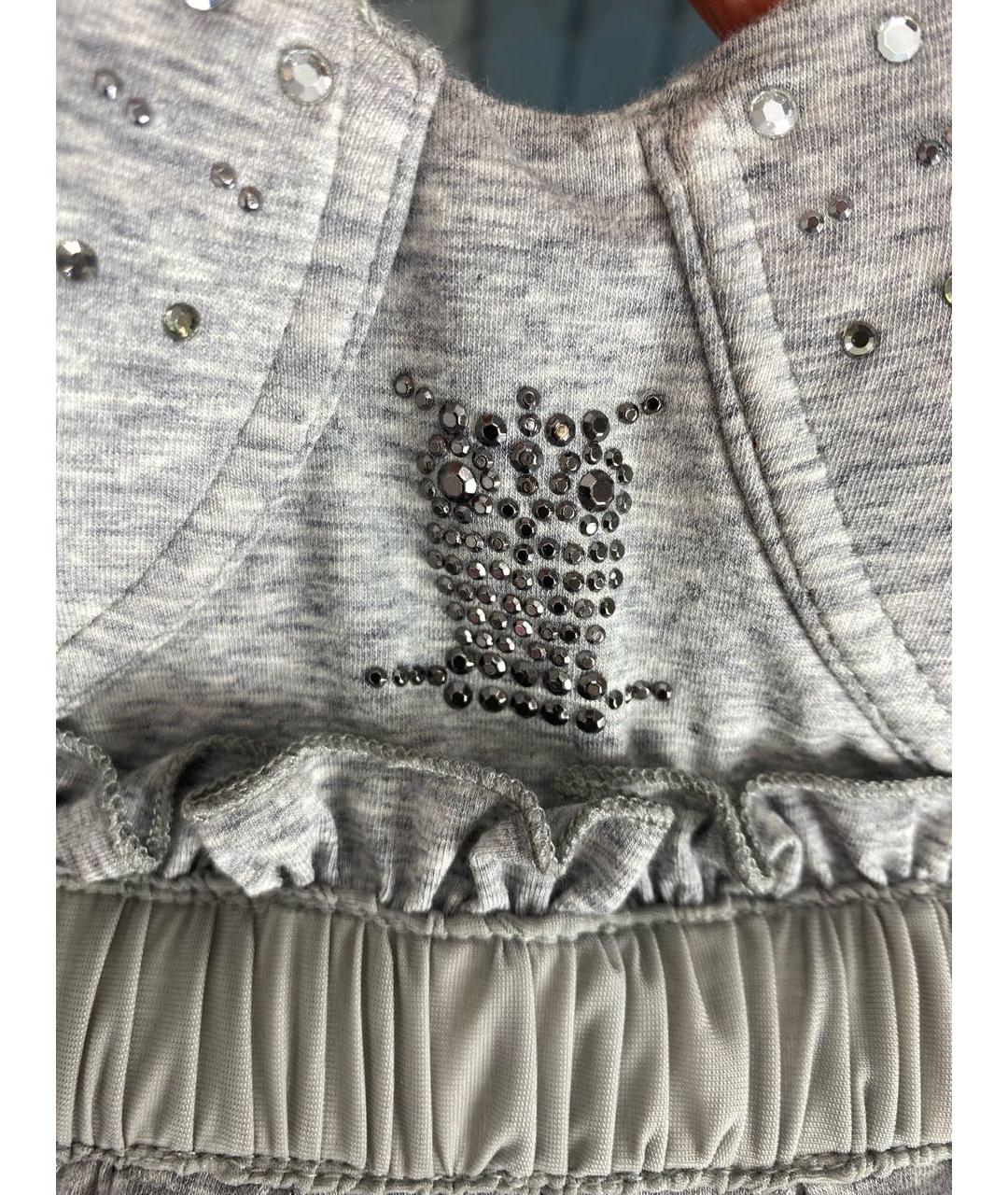 PINKO Серый хлопко-эластановый корсет, фото 6