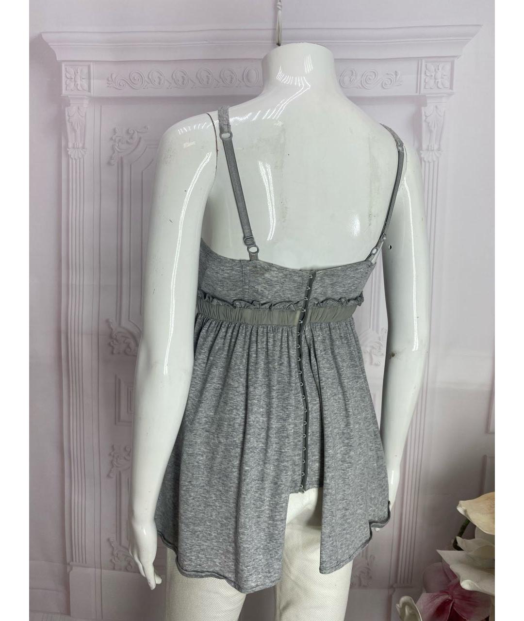 PINKO Серый хлопко-эластановый корсет, фото 7