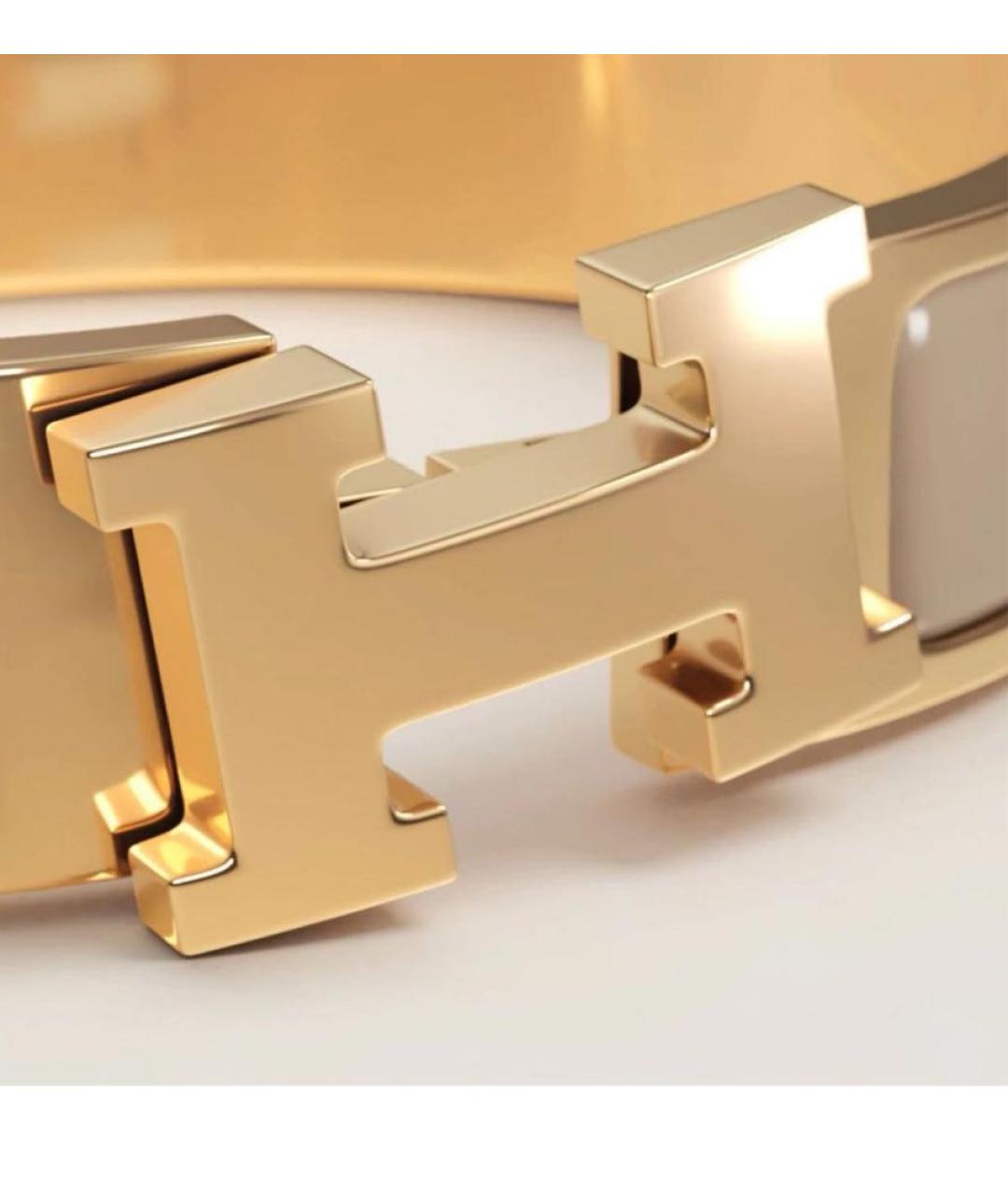 HERMES Бежевый металлический браслет, фото 3