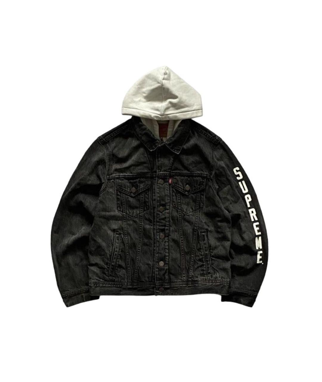 SUPREME Черная хлопковая куртка, фото 1