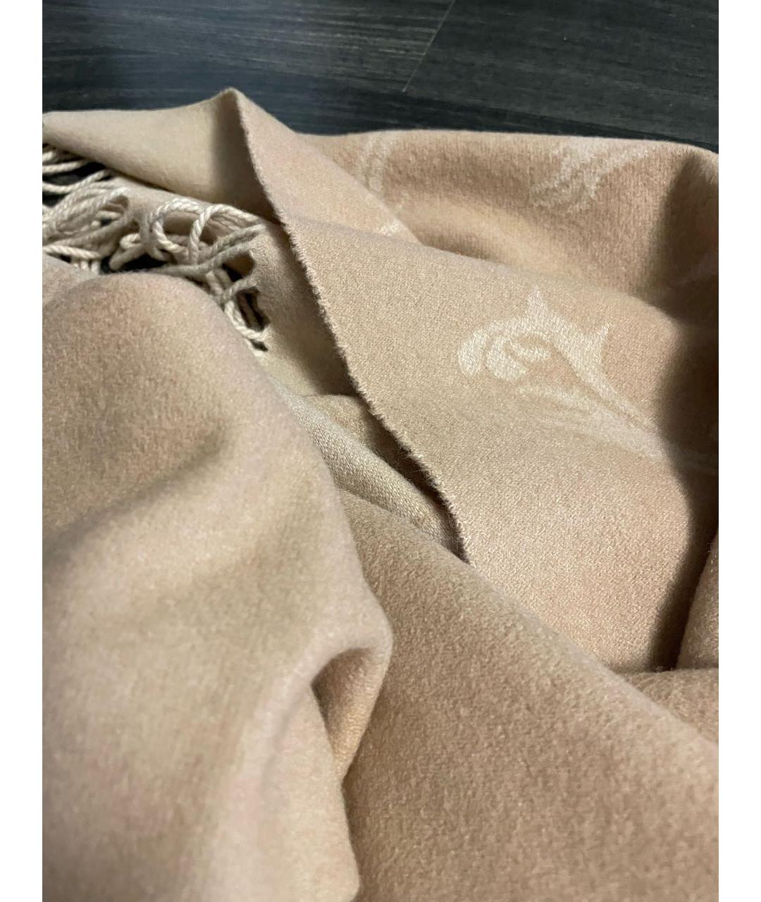BURBERRY Бежевый кашемировый шарф, фото 4