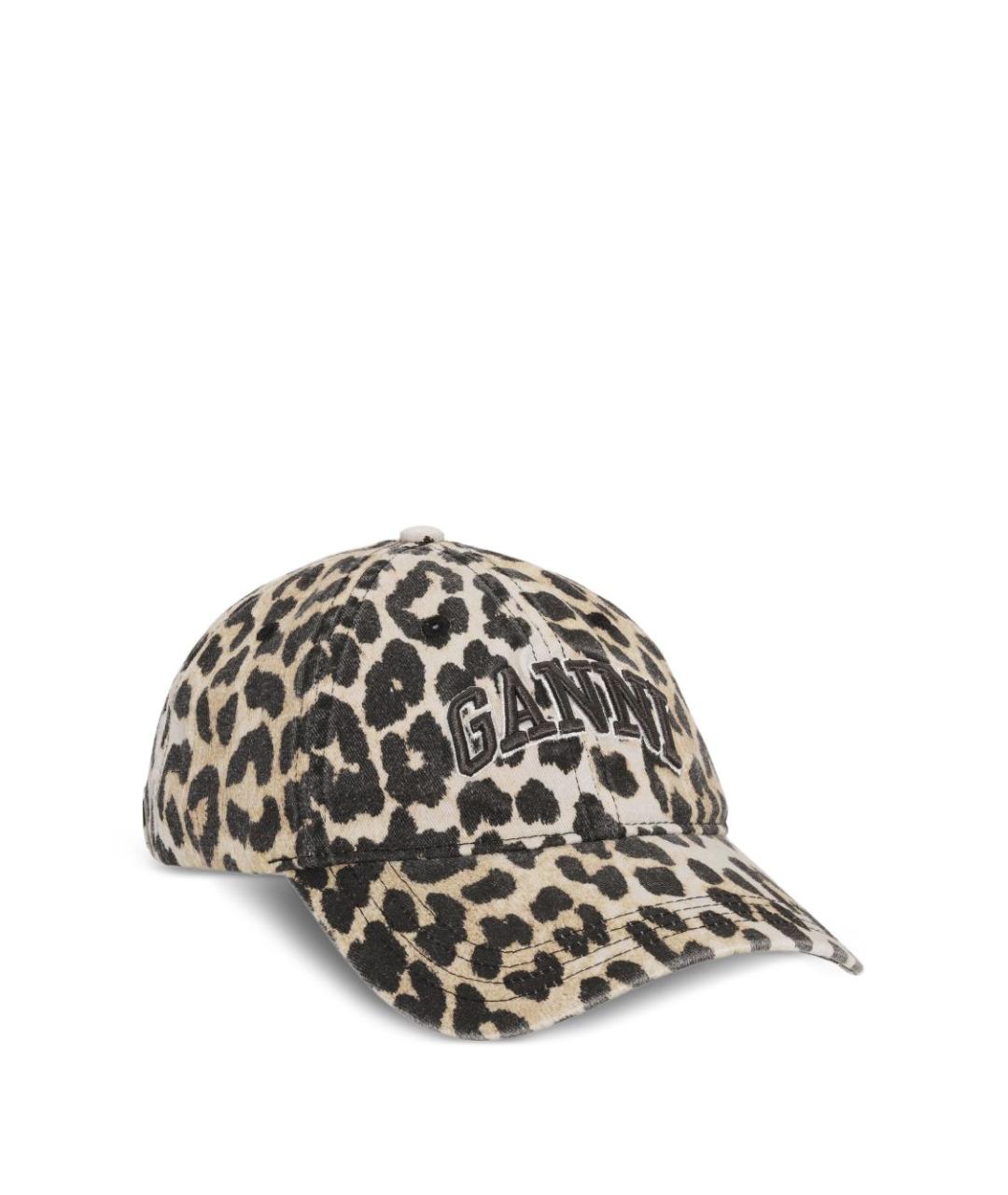 GANNI Коричневая хлопковая кепка, фото 1