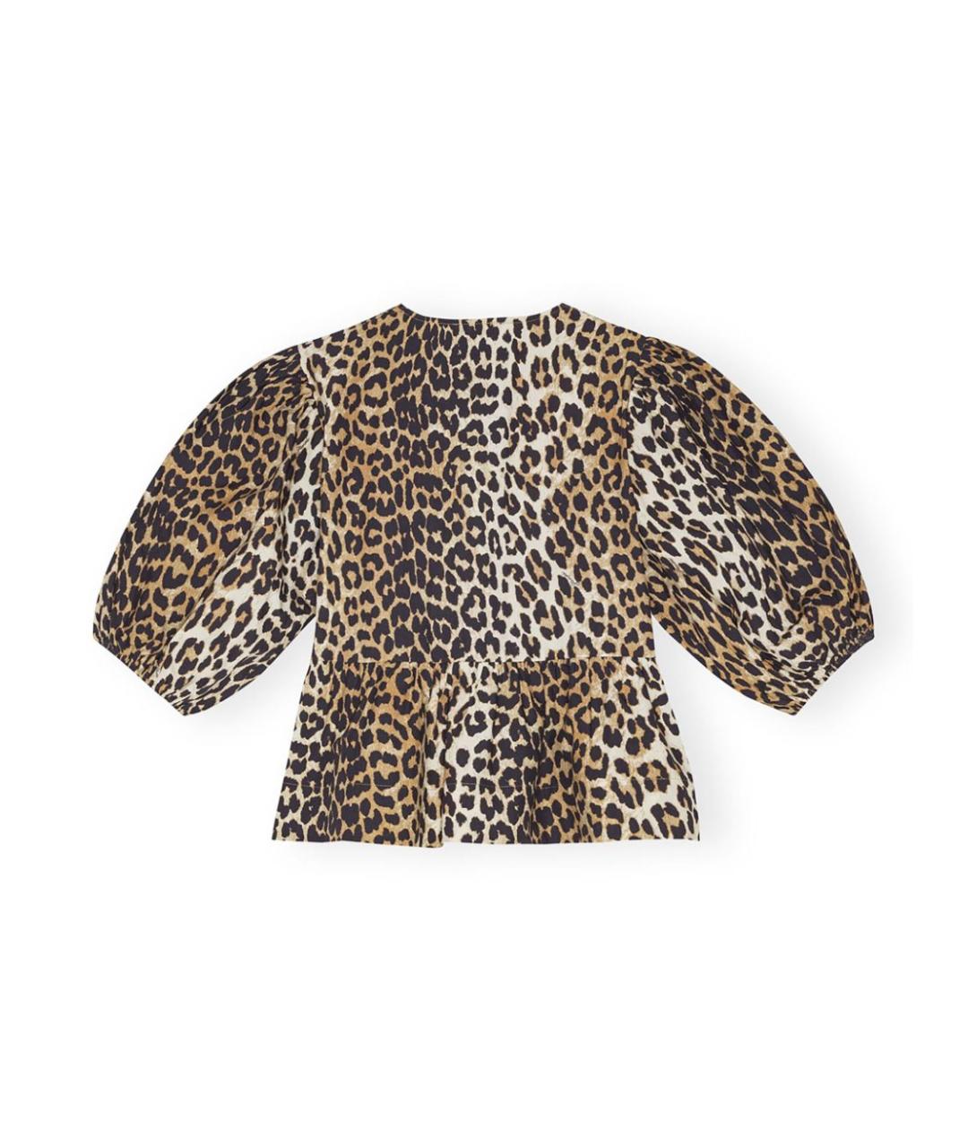 GANNI Коричневая хлопковая рубашка, фото 4