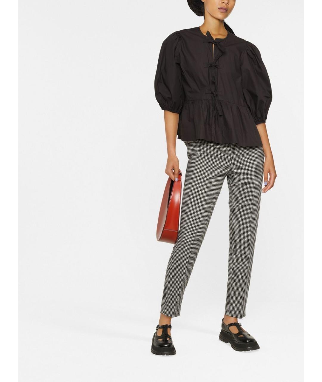 GANNI Черная хлопковая майка, фото 3