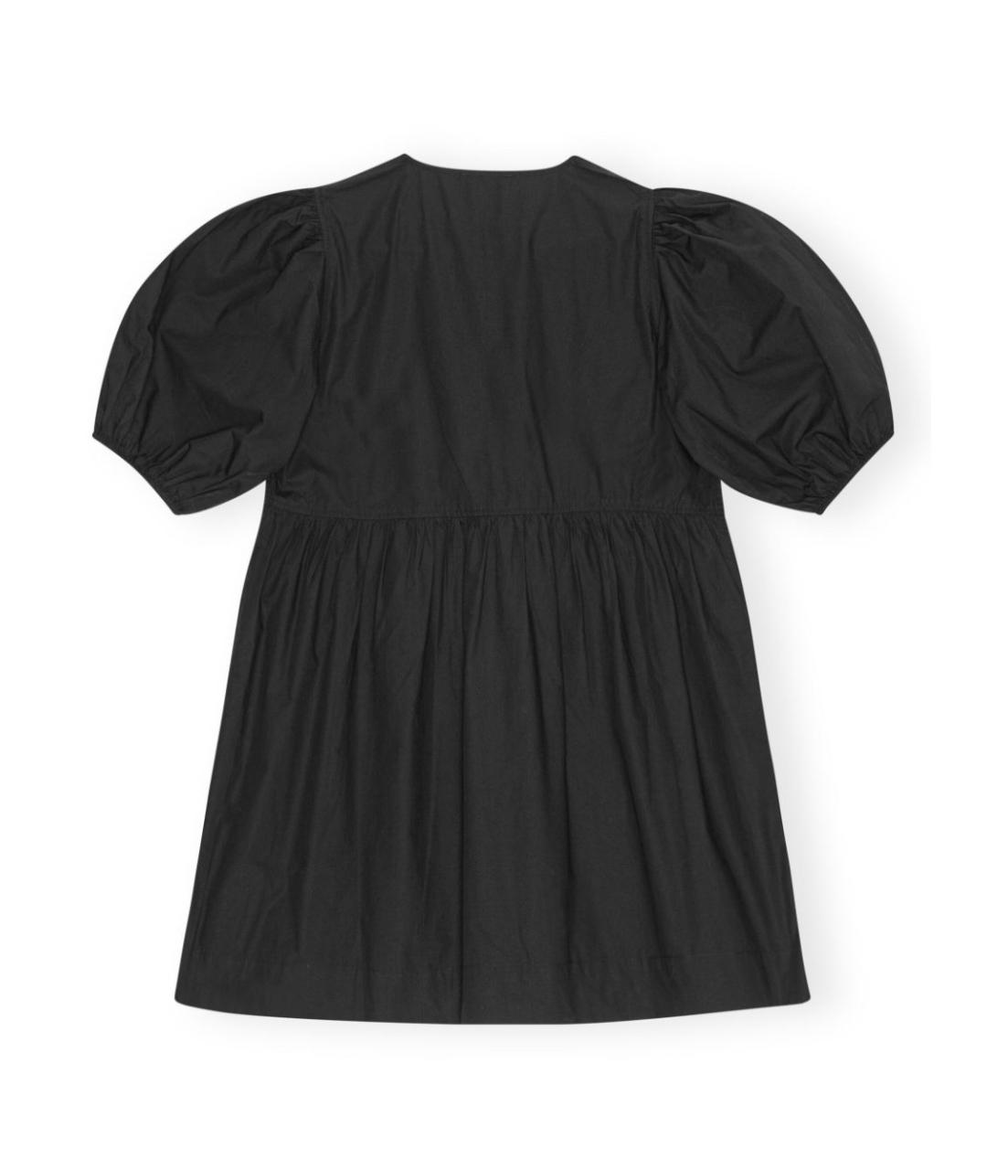 GANNI Черное хлопковое платье, фото 2