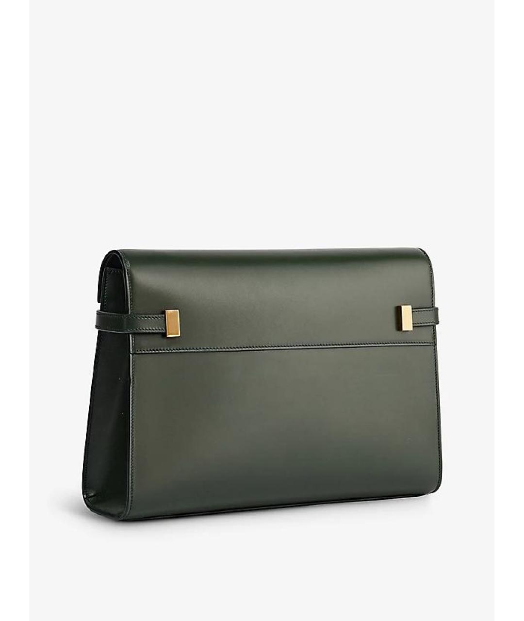 SAINT LAURENT Зеленая кожаная сумка через плечо, фото 2