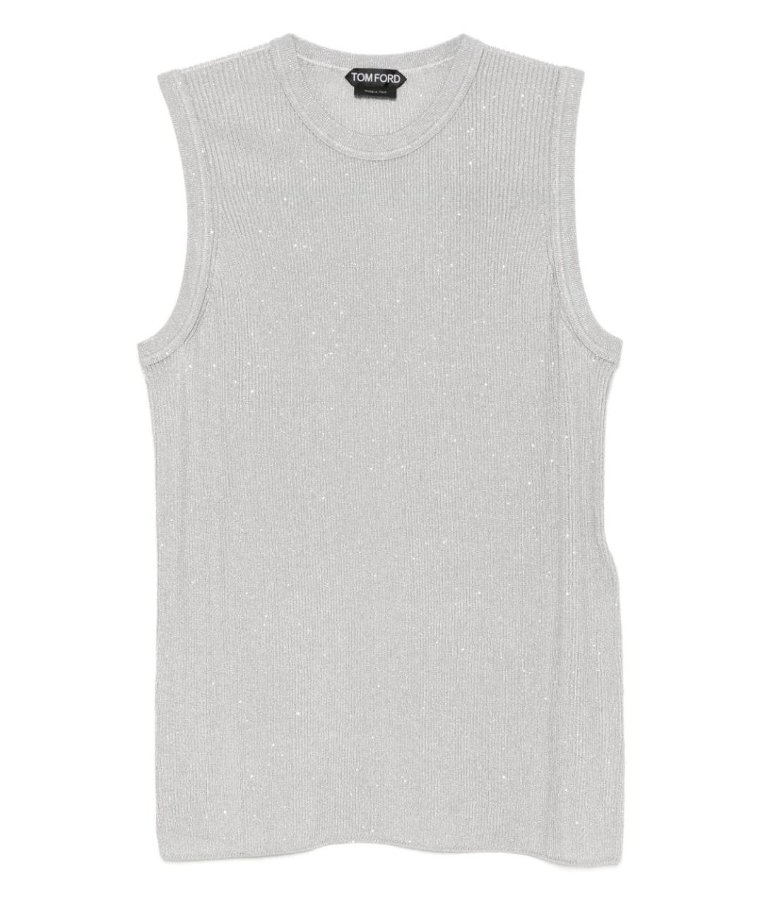 TOM FORD Серебряная майка, фото 1