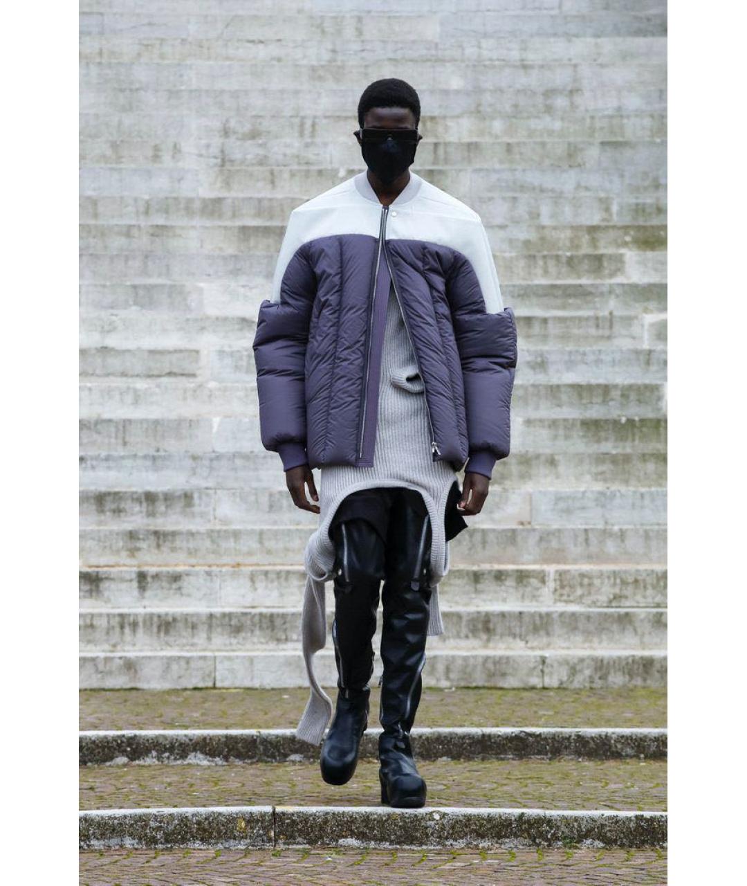 RICK OWENS Черный полиамидовый пуховик, фото 8