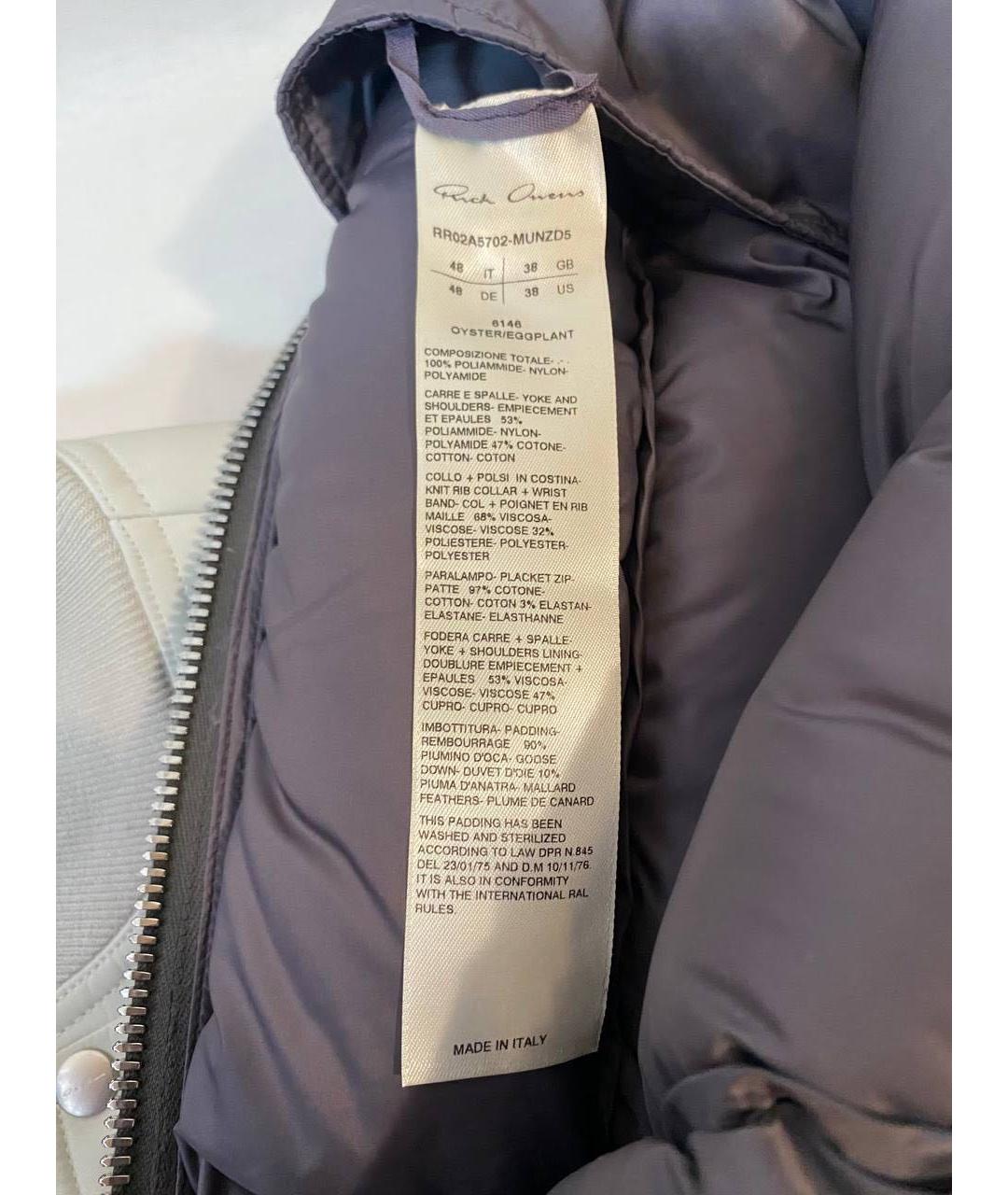 RICK OWENS Черный полиамидовый пуховик, фото 7