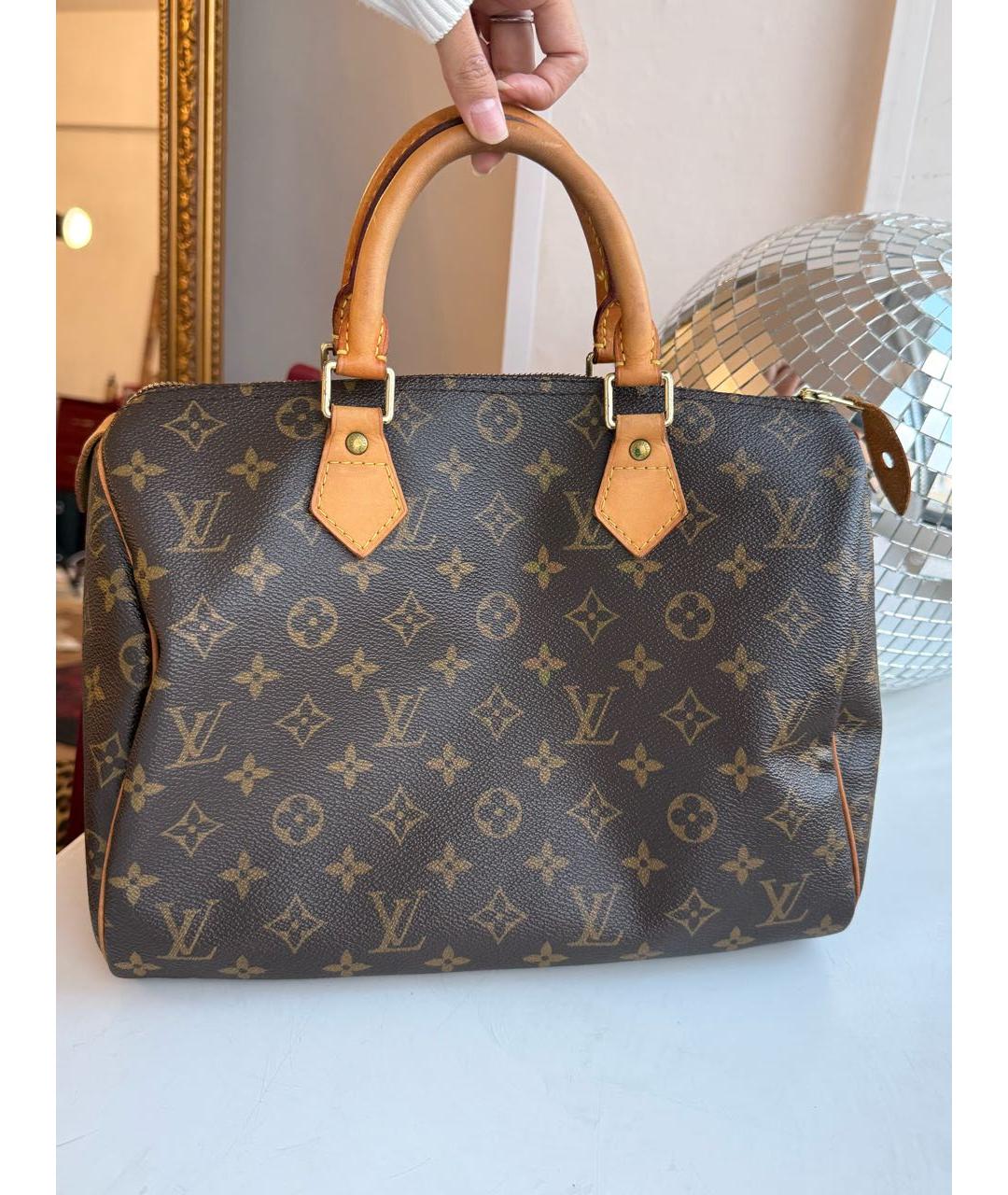 LOUIS VUITTON Коричневая сумка с короткими ручками, фото 9