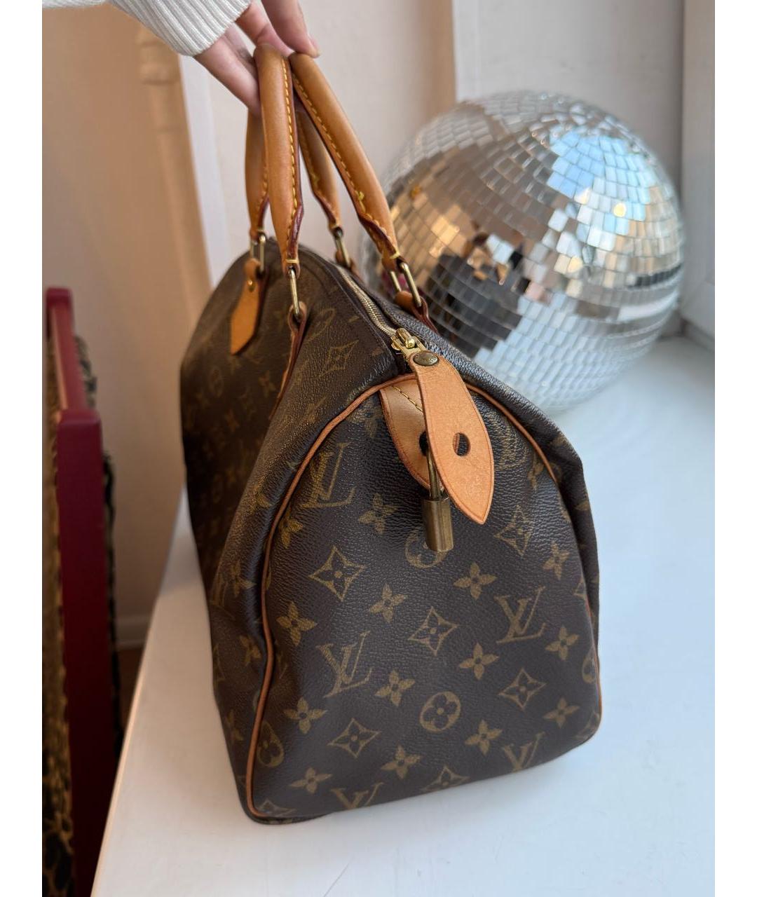 LOUIS VUITTON Коричневая сумка с короткими ручками, фото 2